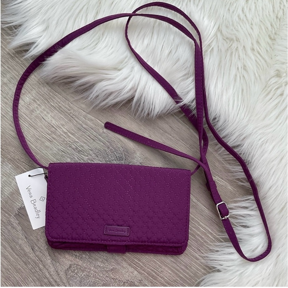 NWT VERA BRADLEY Iconic RFID All Together Crossbody Gloxinia Purple
